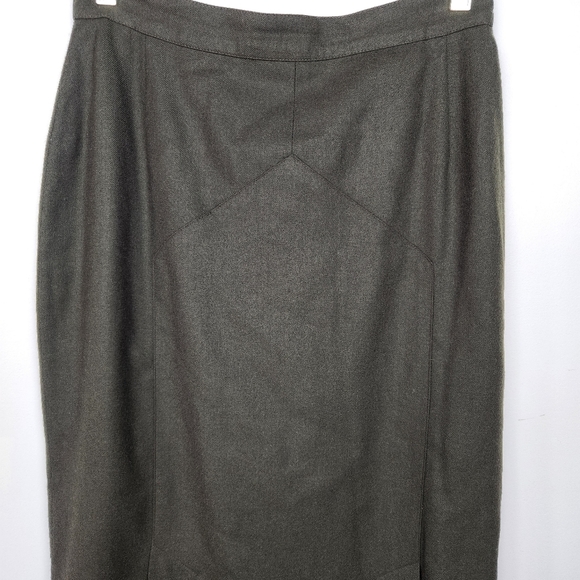 Collectible Gold by Giorgio Sant Angelo Vintage Green Wool Skirt Sz 10 - Picture 3 of 7